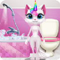 凯蒂猫独角兽洗澡(Kitty Kate Unicorn DAIly Caring)