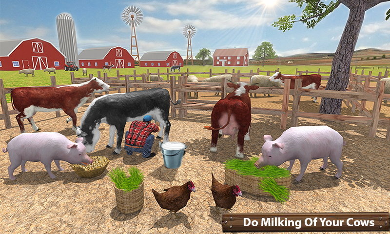 农场拖拉机收割机播种(Organic Mega Harvesting Game)