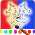 蜘蛛涂色书英雄(SpiderBoy Coloring)