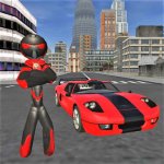 火柴人绳索英雄破解版999999钻999999金币(Stickman Rope Hero)