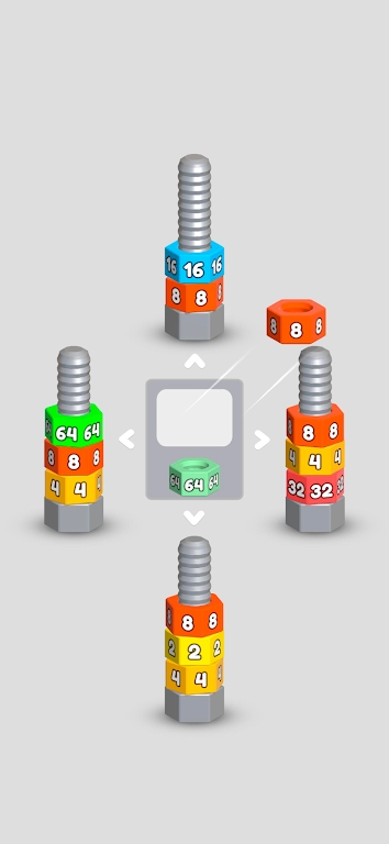 螺母合并2048游戏下载-螺母合并2048(Screw Merge)游戏单机版下载v0.1