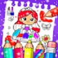 娃娃油漆着色(Drawing Book Princess Coloring)